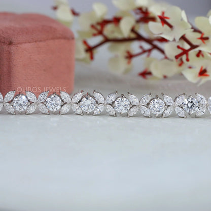 Marquise And Round Diamond Luxury Bracelet