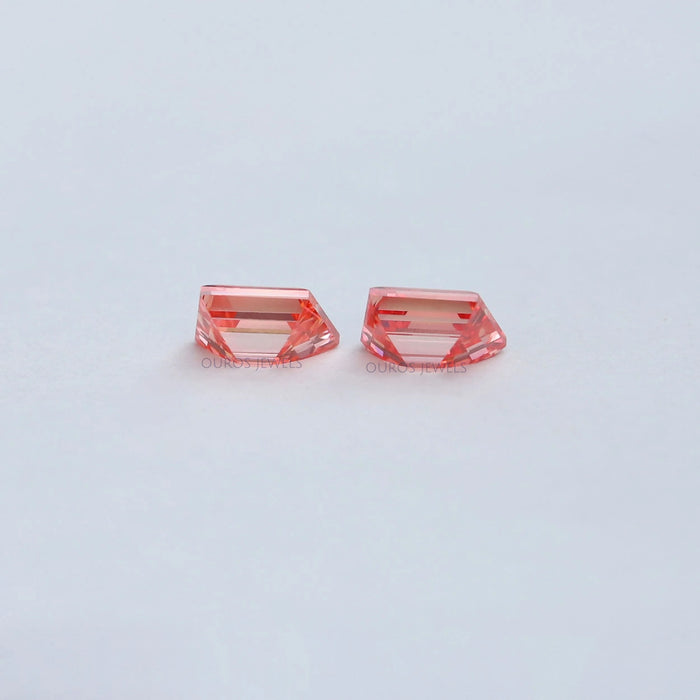 Pink Trapezoid Cut Lab Diamond