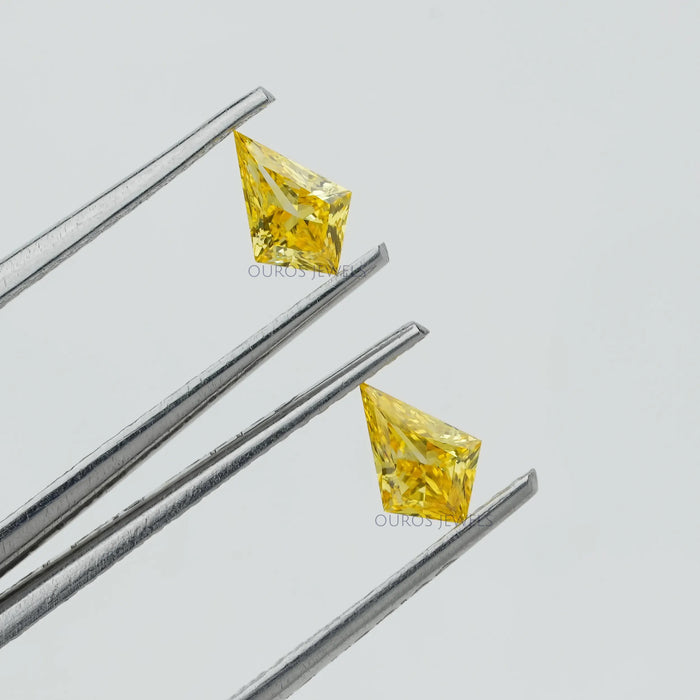 Yellow Kite Cut Lab Grown Diamond Matching Pair