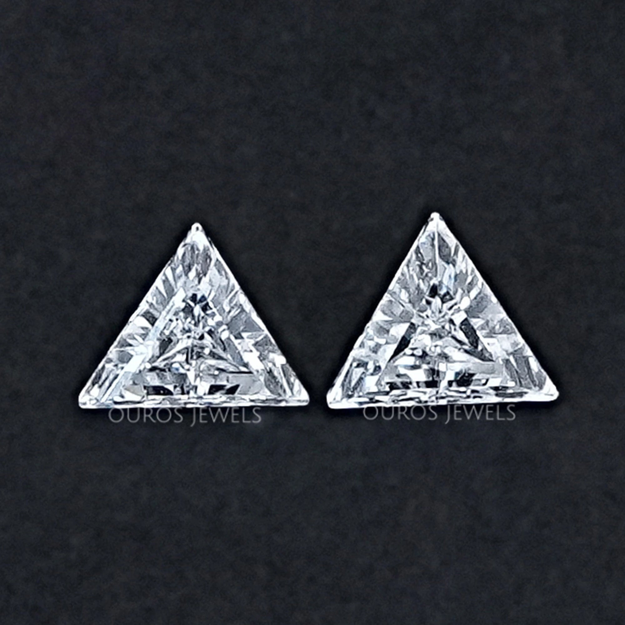 Step Cut Triangle Lab Diamond For Matching Pair Loose