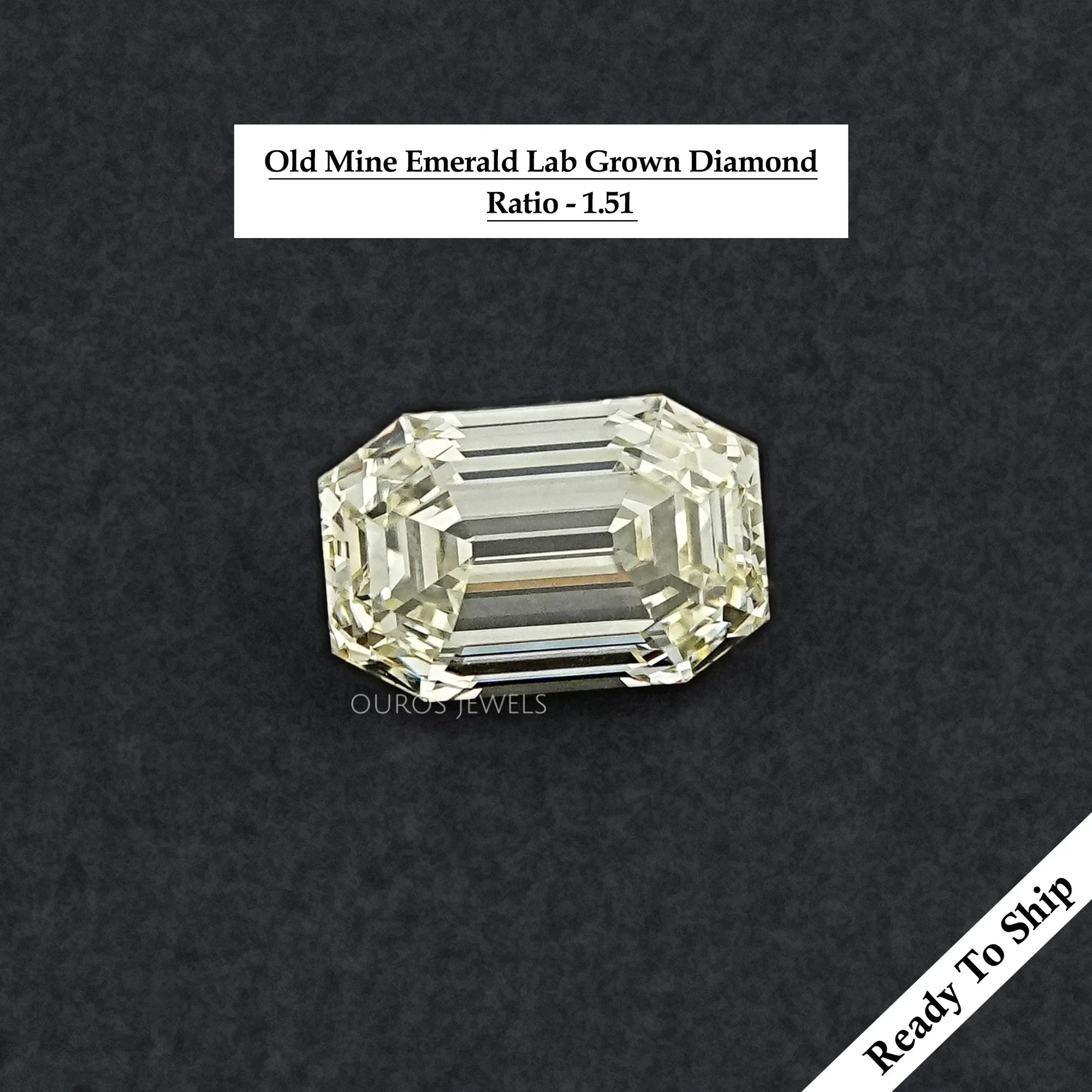 Old Mine Emerald Cut Lab Grown Diamond Loose