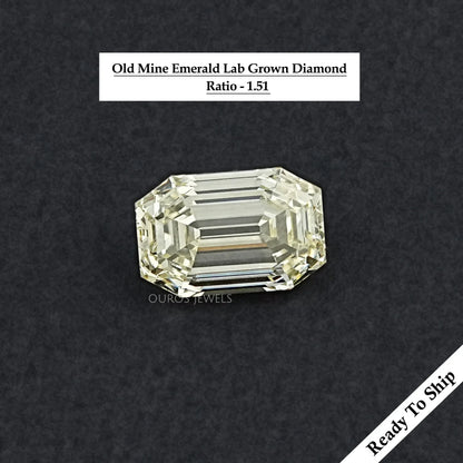 Old Mine Emerald Cut Lab Grown Diamond Loose