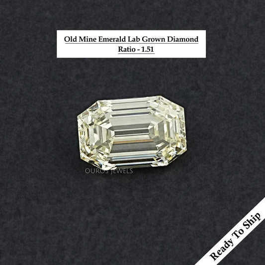 Old Mine Emerald Cut Lab Grown Diamond Loose
