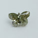 front view of green butterfly cut lab grown diamond