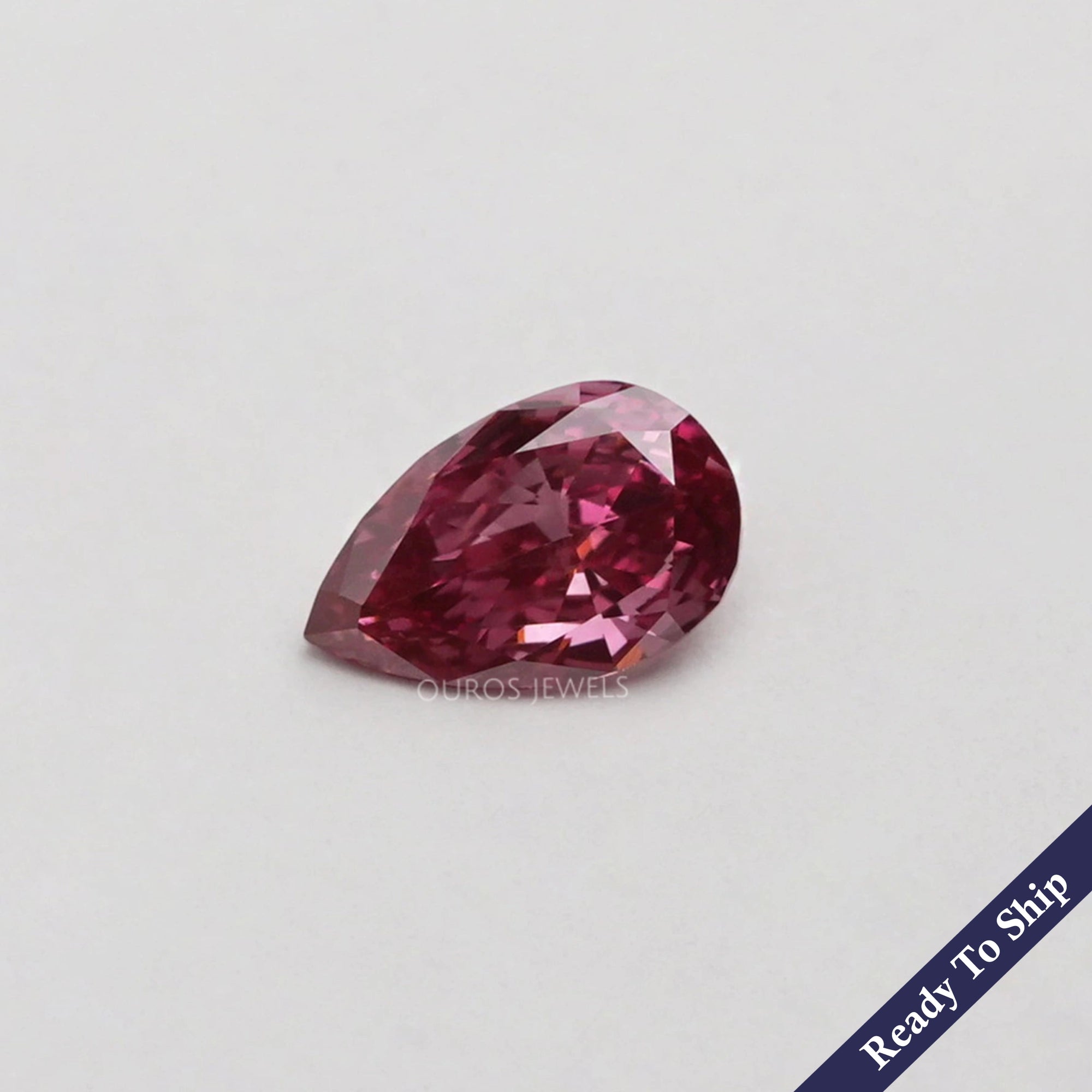 1.07 Carat Pink Pear Lab Grown Loose Diamond