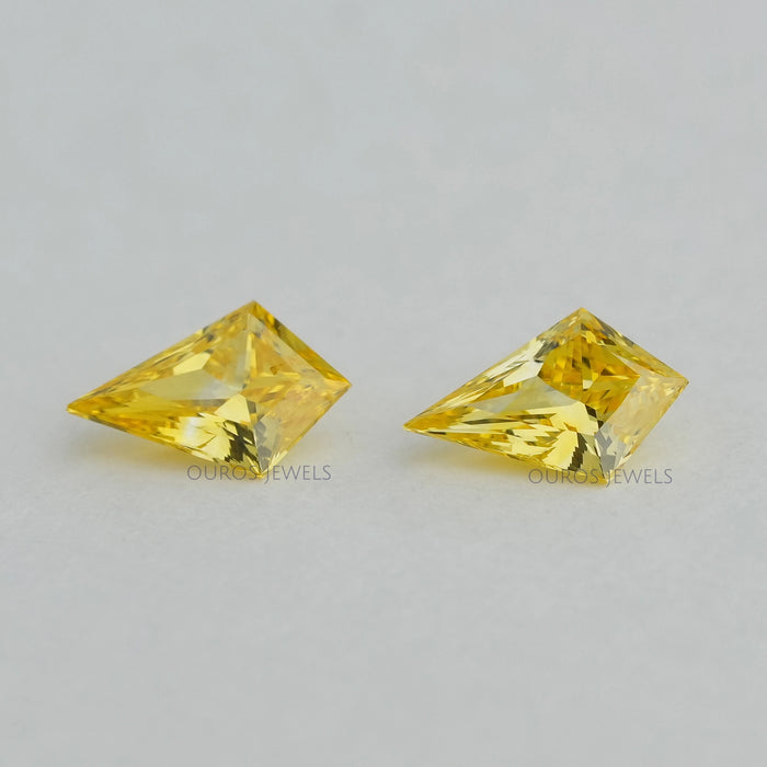 Yellow Kite Cut Lab Grown Diamond Matching Pair