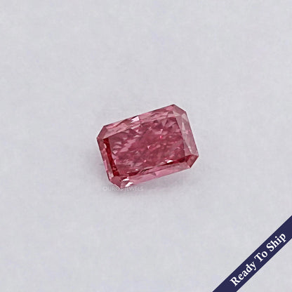 Red Radiant Lab Grown Loose Diamond