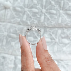 Carre Cut Lab Diamond  Halo Ring