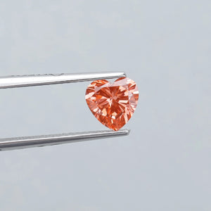 Pink Heart Cut Lab Grown Diamond With 0.90 Carat