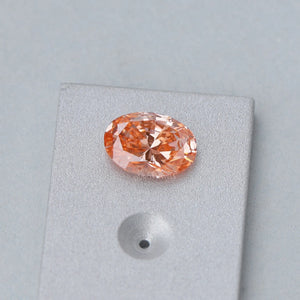 0.82 Carat Fancy Pink Vivid Oval Cut Lab Grown Diamond