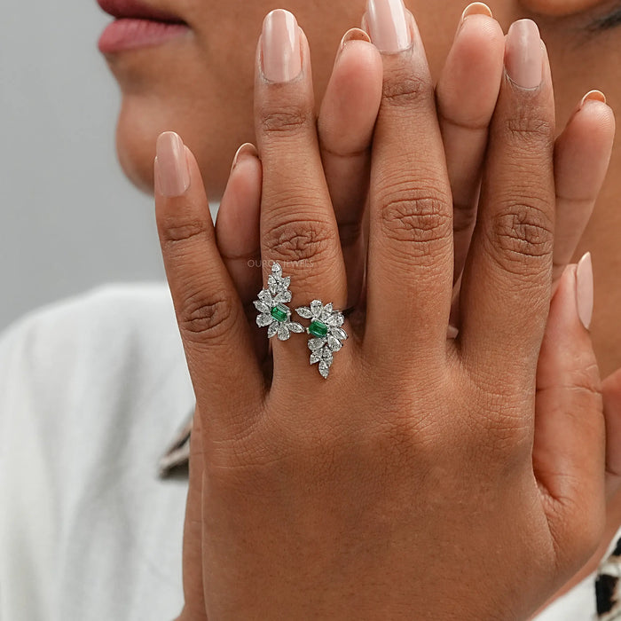 Multi Shape Lab Diamond Bypass Ring