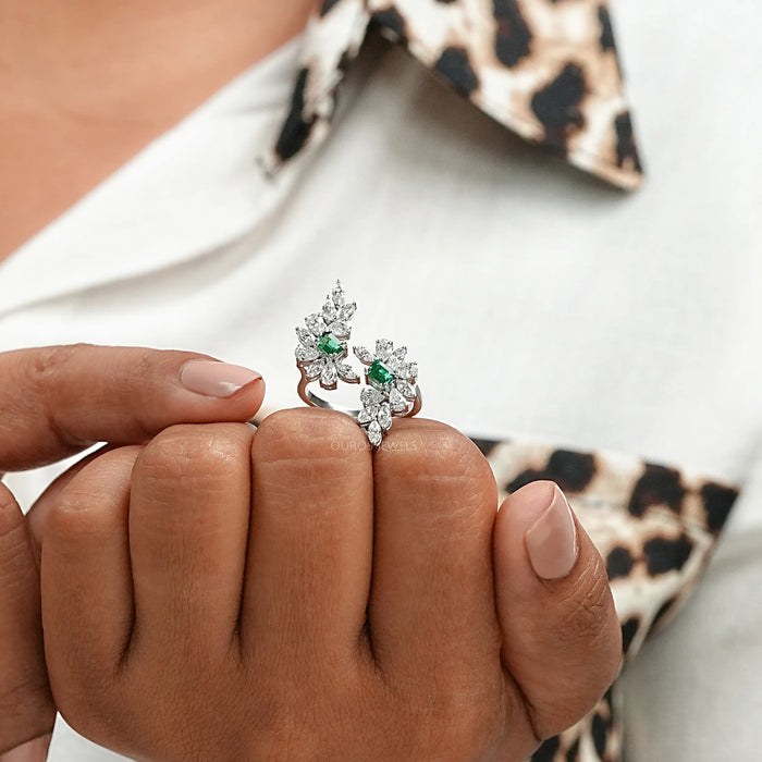 Multi Shape Lab Diamond Bypass Ring