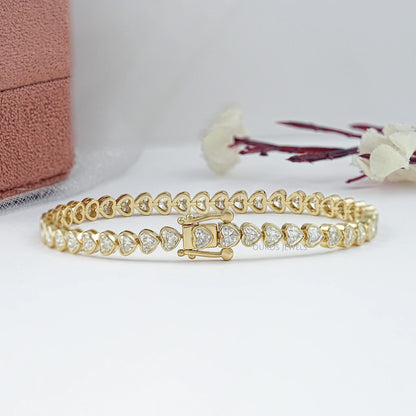 Heart Shape Lab Diamond Bracelet Bracelet