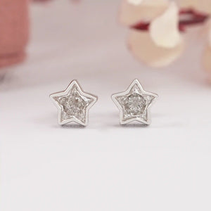 Star Diamond Stud Earrings