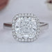 Cushion Lab Grown Diamond Halo Engagement Ring Rings