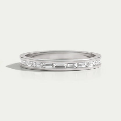 Channel Set Baguette Diamond Wedding Band Ring