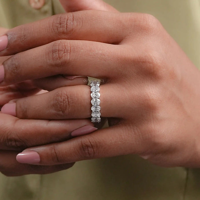 0.25 CT Oval Cut Lab Grown Diamond Eternity Band