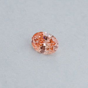 Pink Vivid Oval Cut Lab Grown Diamond With 0.82 Carat 