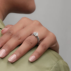 Lab Grown Heart Shaped Diamond Ring