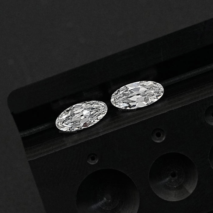 Old Mine Moval Cut Lab Diamond Matching Pair