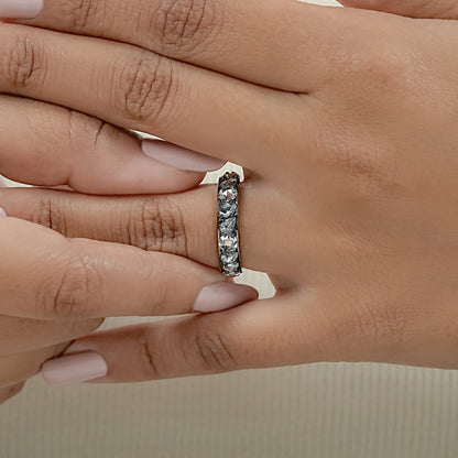 Rose Cut Diamond Eternity Wedding Band