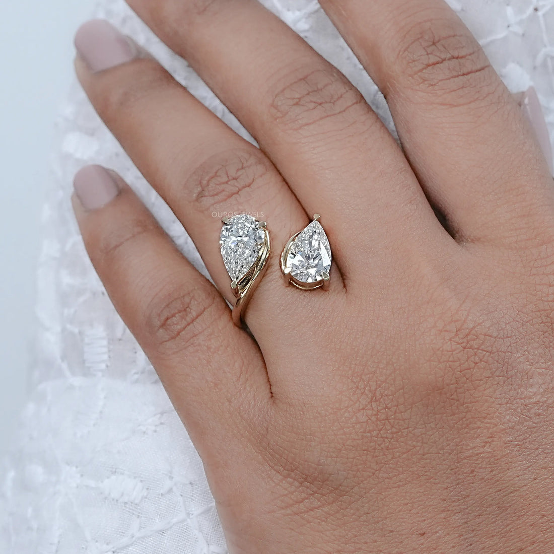 Pear Lab Diamond Toi Et Moi Engagement Ring Rings
