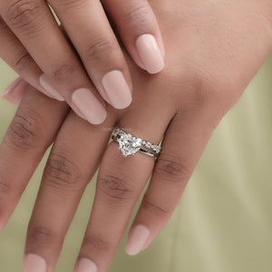 Lab Grown Heart Shaped Diamond Ring