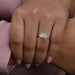 heart diamond two stone engagement ring 