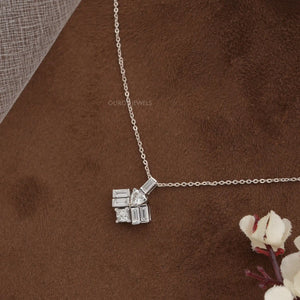 princess cut diamond pendant