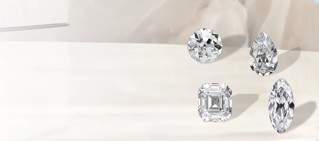 [Lab Grown Diamond buying guide, Different shapes and sizes of lab-grown diamonds highlighting their eco-friendly and ethical advantages]-[ouros jewels]