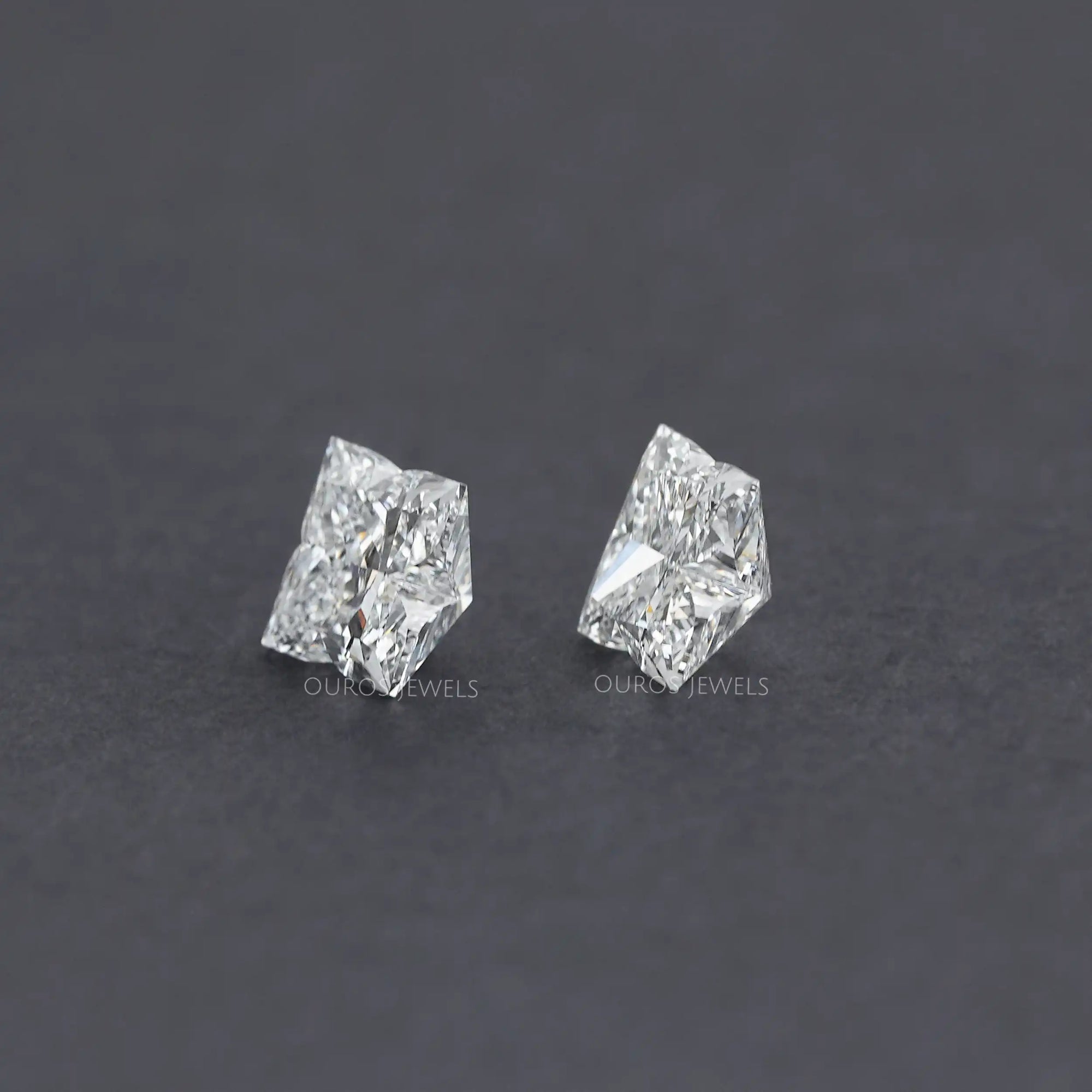 Antique Shape Lily Cut Lab Grown Diamond Pair Loose