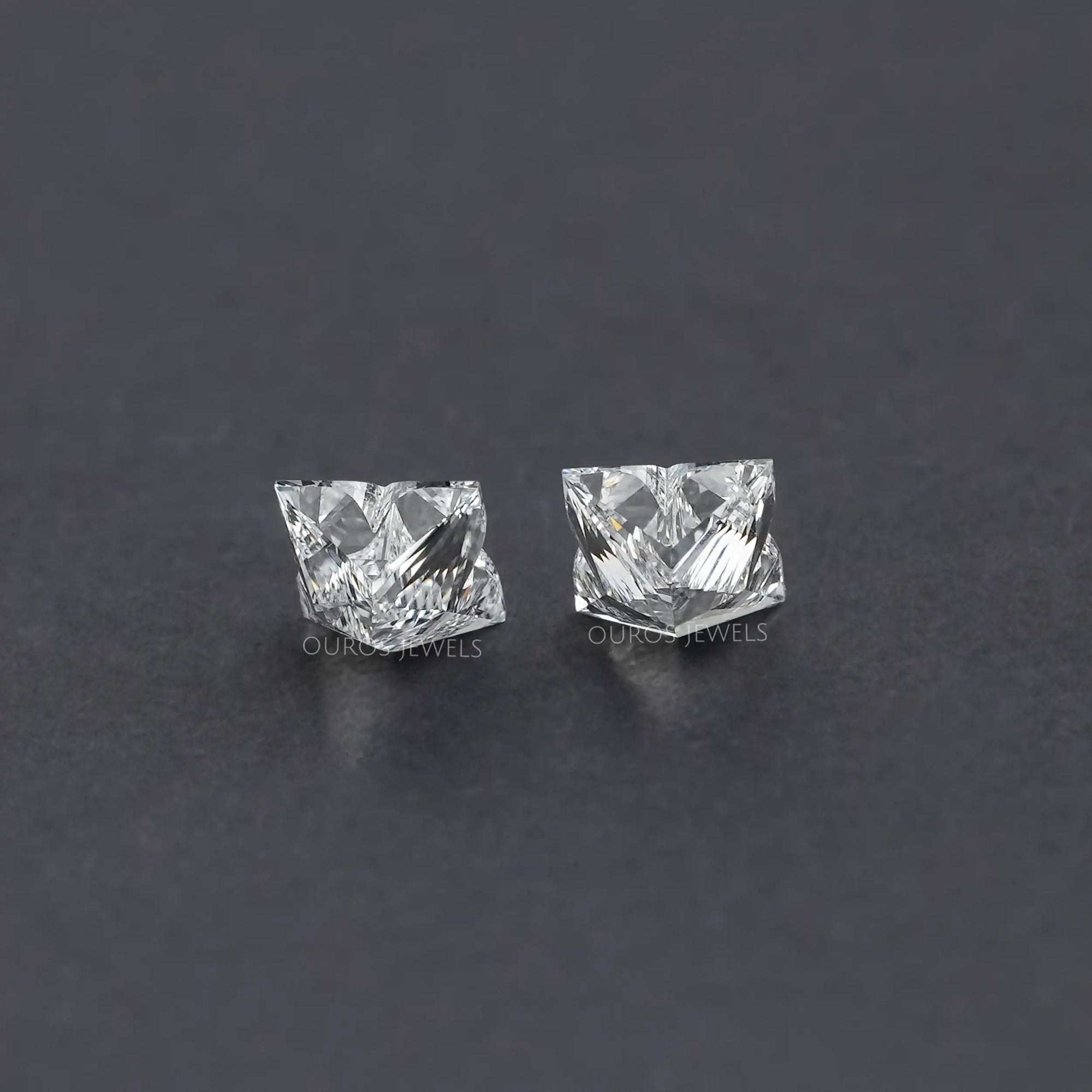 Antique Shape Lily Cut Lab Grown Diamond Pair Loose