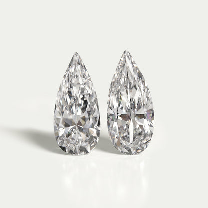 Long Pear Cut Lab Grown Pair Diamond Loose