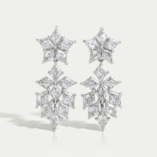 Lozenge Cut Lab Diamond Earrings