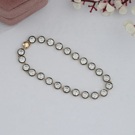 Round Cut Bezel Set Diamond Bracelet In Old European Shape