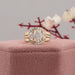 oval diamond bridal ring set rose gold 