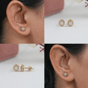 Lab Grown Cluster Diamond Studs