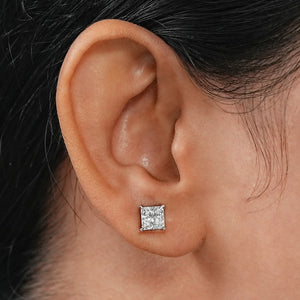 Princess Cut Lab Diamond Stud Earrings