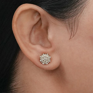 Round  Cut  Lab Diamond Stud Earrings