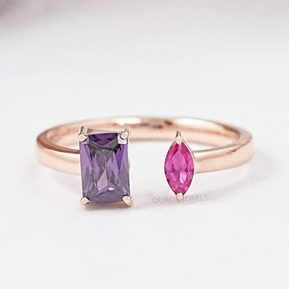 Emerald And Marquise Gemstone Toi Moi Ring Ring