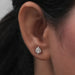 round diamond halo stud earrings