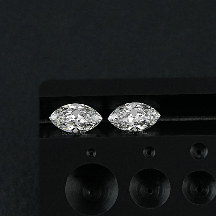Old Mine Marquise Lab Diamond Matching Pair