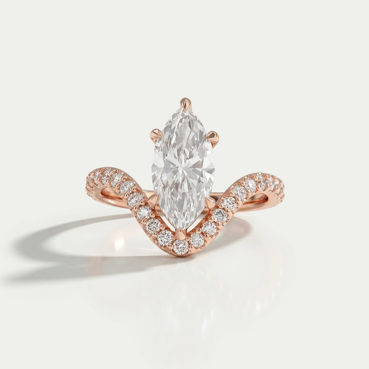 Marquise Diamond Wave Sculpt Ring