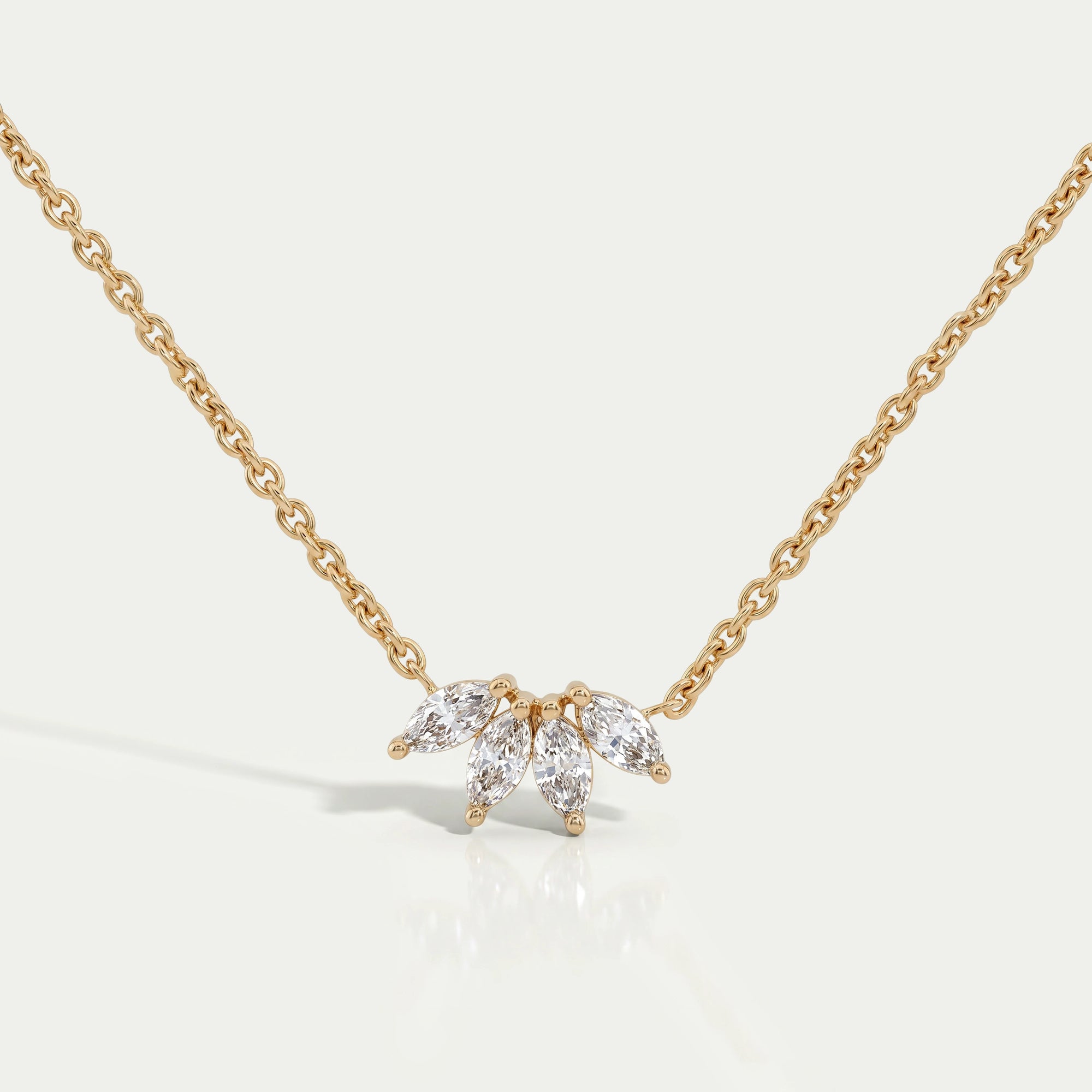 Marquise Cut Lab Grown Diamond Pendant Necklaces