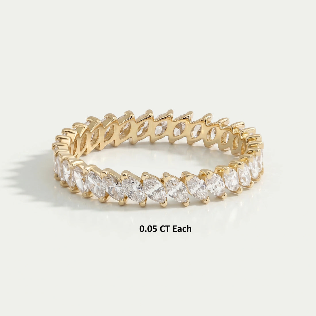 Marquise Cut Lab Diamond Eternity Wedding Band Rings