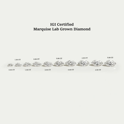 Certified Marquise Cut Lab Grown Diamond Loose