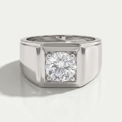 Round Cut Diamond Engagement Ring For Men's