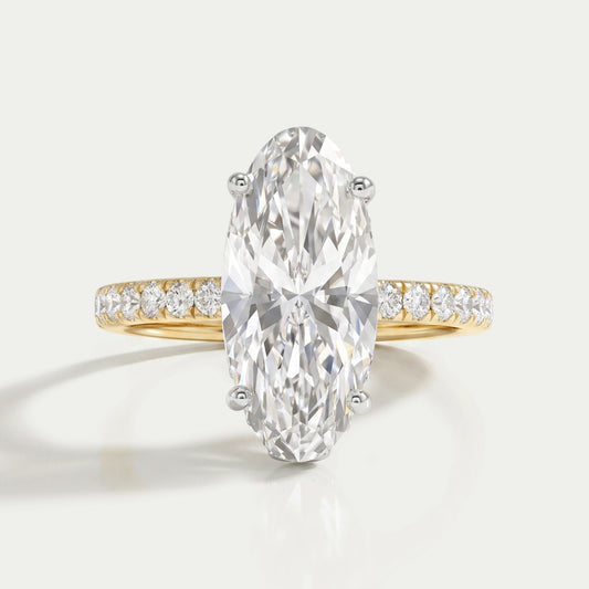 Moval Lab Diamond Hidden Halo Accent Ring Ring