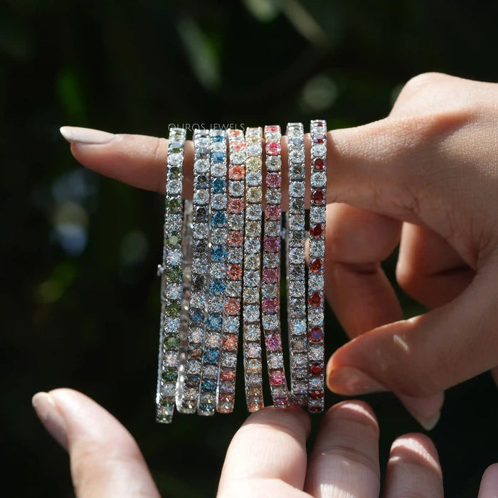Round Cut Diamond Tennis Bracelet With 3.80 MM