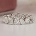 front view of multi shape lab diamond full eternity wedding band white gold